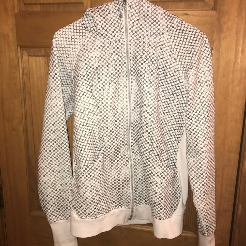 lululemon athletica White and Black Geometric Zip Hoodie